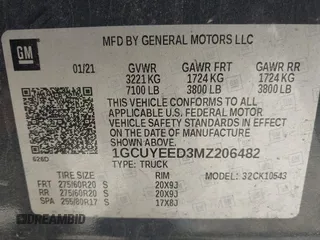 2021 Chevrolet Silverado 1500 RST with VIN 1GCUYEED3MZ206482, listed as a IAAI auction lot 41779419 with 74,171 mi miles and . Bid and sale history available at DreamBid. Image 9.