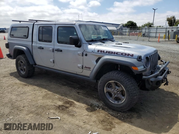 2021 Jeep Gladiator Rubicon with VIN 1C6JJTBG4ML534725, listed as a Copart auction lot 53990494 with 37,478 mi miles and Salvage title. Bid and sale history available at DreamBid. Image 4.