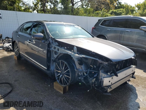 2014 Lexus LS 460 with VIN JTHCL5EF7E5021967, listed as a Copart auction lot 57899953 with 40,355 mi miles and Salvage title. Bid and sale history available at DreamBid. Image 4.