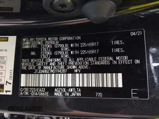 2021 Lexus NX 300 with VIN JTJDARBZ7M2194287, listed as a IAAI auction lot 42364179 with 20,072 mi miles and . Bid and sale history available at DreamBid. Image 9.
