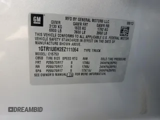 2014 GMC Sierra 1500 SLE with VIN 1GTR1UEH2EZ111064, listed as a Copart auction lot 64264034 with 0 mi miles and Salvage Title. Bid and sale history available at carsss.com. Image 14.