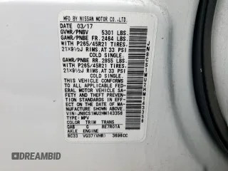 2017 Infiniti QX70 z VIN JN8CS1MU2HM143356, wystawiony jako Copart lot #48197395 z przebiegiem 128 576 mil mil oraz Szkoda całkowita • Salvage title. Historia ofert i sprzedaży dostępna na DreamBid. Obrazek 14.