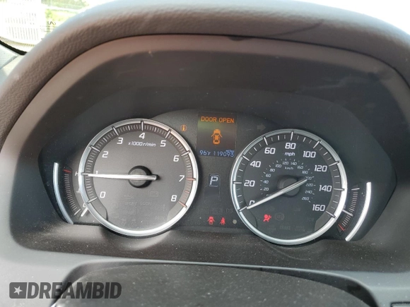 2016 Acura TLX V6 with VIN 19UUB2F37GA000219, listed as a Copart auction lot 59257515 with 119,093 mi miles and Salvage title. Bid and sale history available at DreamBid. Image 9.