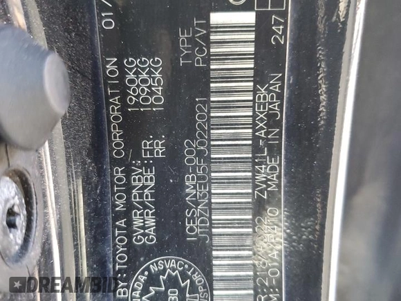 2015 Toyota Prius Two with VIN JTDZN3EU5FJ022021, listed as a Copart auction lot 53680435 with 149,515 mi miles and Clean Title. Bid and sale history available at DreamBid. Image 13.