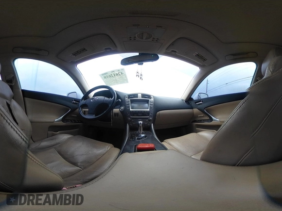 2007 Lexus IS 250 with VIN JTHBK262672043200, listed as a IAAI auction lot 42612618 with 139,241 mi miles and . Bid and sale history available at DreamBid. Image 18.