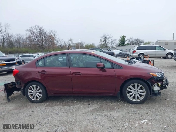 2012 Honda Civic Sdn EX with VIN 19XFB2F80CE036750, listed as a IAAI auction lot 41975070 with 176,348 mi miles. Bid and sale history available at carsss.com. Image 14.