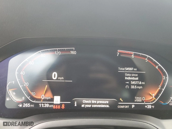 2021 BMW 3 Series 330i xDrive with VIN 3MW5R7J0XM8B60382, listed as a Copart auction lot 82113014 with 54,597 mi miles and Salvage Title. Bid and sale history available at carsss.com. Image 9.