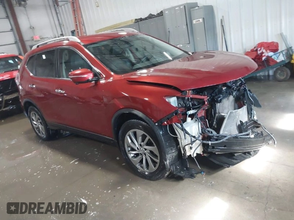 2014 Nissan Rogue SV with VIN 5N1AT2MV9EC774648, listed as a IAAI auction lot 41587650 with 227,748 mi miles. Bid and sale history available at carsss.com. Image 1.