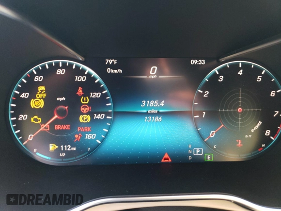 2023 Mercedes-Benz C 300 with VIN W1KWK8DB2PG119688, listed as a Copart auction lot 66155854 with 13,186 mi miles and Salvage Title. Bid and sale history available at DreamBid. Image 9.
