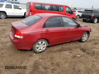 2009 Kia Spectra EX with VIN KNAFE221195645623, listed as a Copart auction lot 68252314 with 157,500 mi miles and Salvage Title. Bid and sale history available at carsss.com. Image 3.