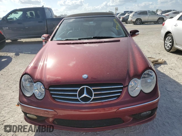 2005 Mercedes-Benz CLK-Class 5.0L with VIN WDBTK75J15F146508, listed as a Copart auction lot 77762524 with 0 mi miles and Salvage Title. Bid and sale history available at carsss.com. Image 5.