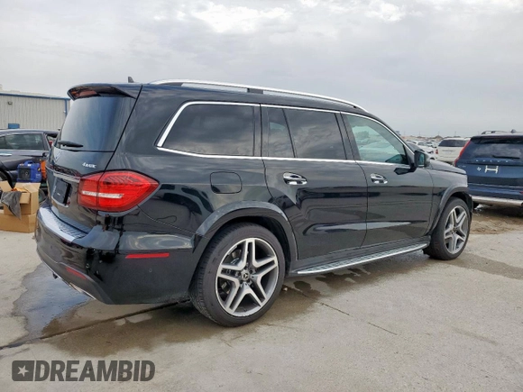 2017 Mercedes-Benz GLS 550 with VIN 4JGDF7DE9HA776627, listed as a Copart auction lot 56733755 with 89,242 mi miles and Salvage title. Bid and sale history available at DreamBid. Image 3.