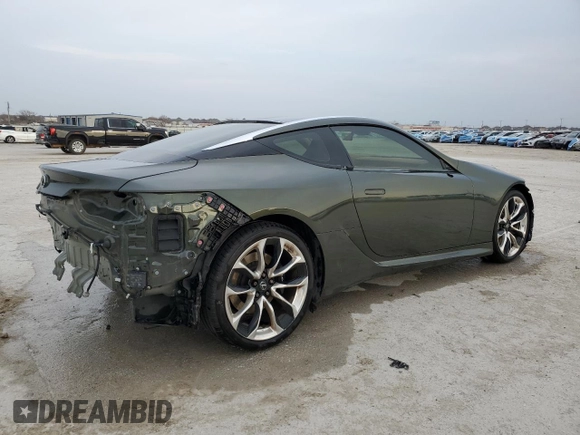 2021 Lexus LC with VIN JTHAP5AY5MA101289, listed as a Copart auction lot 47383855 with 23,260 mi miles and Salvage Title. Bid and sale history available at carsss.com. Image 3.