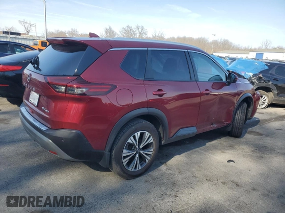 2022 Nissan Rogue SV with VIN JN8BT3BB4NW335819, listed as a Copart auction lot 46395065 with 58,537 mi miles and Salvage Title. Bid and sale history available at carsss.com. Image 3.