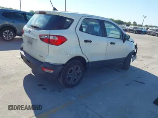2020 Ford EcoSport S with VIN MAJ6S3FL6LC337367, listed as a IAAI auction lot 41892241 with 160,862 mi miles and . Bid and sale history available at DreamBid. Image 4.
