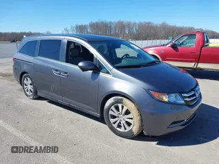2014 Honda Odyssey EX-L with VIN 5FNRL5H60EB122743, listed as a IAAI auction lot 41862594 with 107,813 mi miles and . Bid and sale history available at DreamBid. Image 1.
