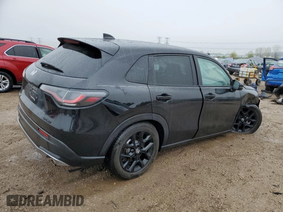 2024 Honda HR-V Sport with VIN 3CZRZ2H59RM726680, listed as a Copart auction lot 55129335 with 15,435 mi miles and Salvage title. Bid and sale history available at DreamBid. Image 3.