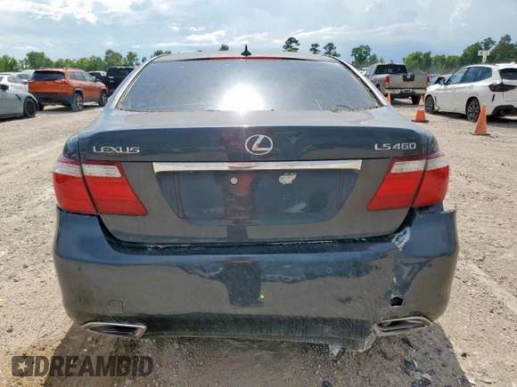 2007 Lexus LS 460 with VIN JTHBL46F675003368, listed as a Copart auction lot 62220355 with 176,745 mi miles and Salvage title. Bid and sale history available at DreamBid. Image 6.