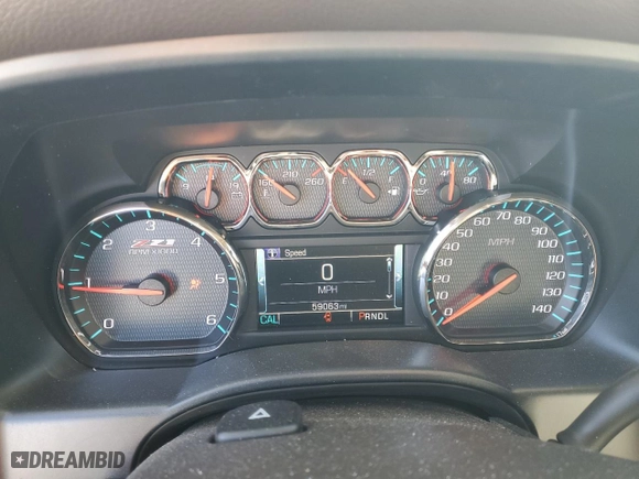 2018 Chevrolet Silverado 1500 LTZ with VIN 1GCVKSECXJZ271417, listed as a Copart auction lot 42434595 with 59,063 mi miles and Salvage Title. Bid and sale history available at carsss.com. Image 9.
