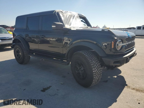 2022 Ford Bronco with VIN 1FMEE5DP5NLB84218, listed as a Copart auction lot 48732155 with 5,741 mi miles and Salvage Title. Bid and sale history available at DreamBid. Image 4.