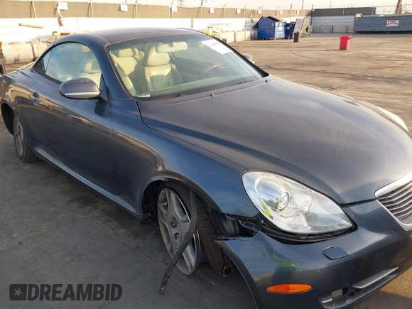 2007 Lexus SC 430 with VIN JTHFN45Y679014426, listed as a IAAI auction lot 41408502 with 202,274 mi miles and . Bid and sale history available at DreamBid. Image 6.
