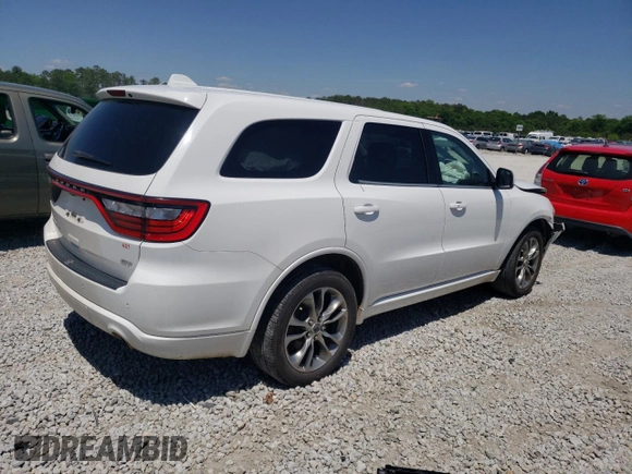 2020 Dodge Durango GT with VIN 1C4RDHDG9LC166151, listed as a Copart auction lot 55627605 with 126,651 mi miles and Salvage title. Bid and sale history available at DreamBid. Image 3.