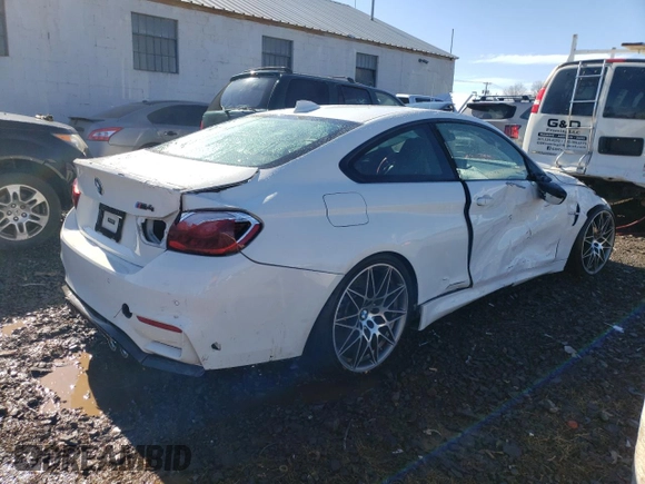 2018 BMW M4 with VIN WBS4Y9C52JAC86351, listed as a Copart auction lot 40470403 with 46,672 mi miles. Bid and sale history available at carsss.com. Image 3.