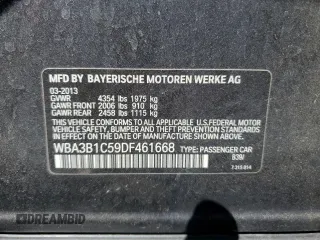 2013 BMW 3 Series 320i with VIN WBA3B1C59DF461668, listed as a Copart auction lot 54199035 with 170,939 mi miles and Clean Title. Bid and sale history available at carsss.com. Image 12.