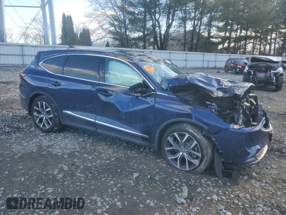 2023 Acura MDX w/Technology Package with VIN 5J8YE1H41PL012783, listed as a Copart auction lot 43699175 with 0 mi miles and Salvage Title. Bid and sale history available at carsss.com. Image 4.