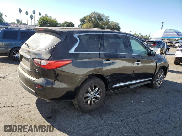 2013 Infiniti JX35 with VIN 5N1AL0MN8DC312021, listed as a Copart auction lot 77219714 with 137,841 mi miles and Salvage Title. Bid and sale history available at carsss.com. Image 3.