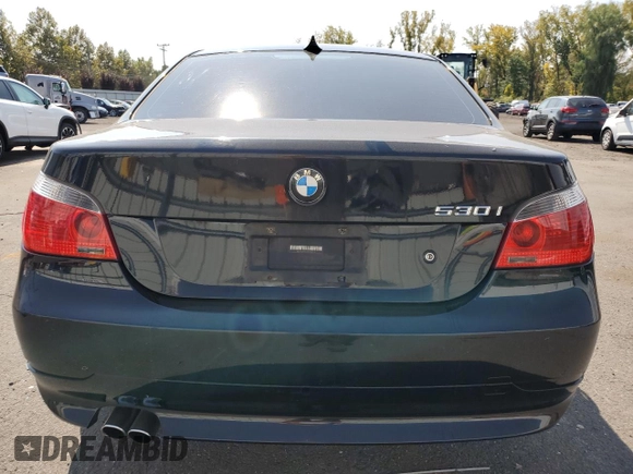 2005 BMW 5 Series 530i with VIN WBANA735X5CR57418, listed as a Copart auction lot 71579784 with 254,284 mi miles and Salvage Title. Bid and sale history available at DreamBid. Image 6.