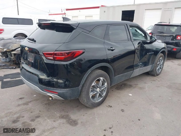 2023 Chevrolet Blazer LT with VIN 3GNKBHR44PS183209, listed as a IAAI auction lot 41841421 with 49,706 mi miles. Bid and sale history available at carsss.com. Image 4.