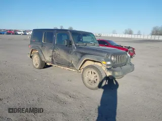 2024 Jeep Wrangler Sport with VIN 1C4PJXKN3RW291391, listed as a IAAI auction lot 41611728 with 17,155 mi miles and . Bid and sale history available at DreamBid. Image 1.