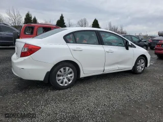 2012 Honda Civic Sdn LX with VIN 19XFB2F52CE354648, listed as a Copart auction lot 49488705 with 220,927 mi miles and Salvage Title. Bid and sale history available at carsss.com. Image 3.