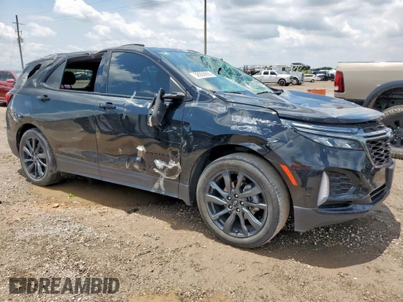 2023 Chevrolet Equinox RS with VIN 3GNAXMEG4PL230724, listed as a Copart auction lot 58936695 with 31,984 mi miles and Salvage title. Bid and sale history available at DreamBid. Image 4.
