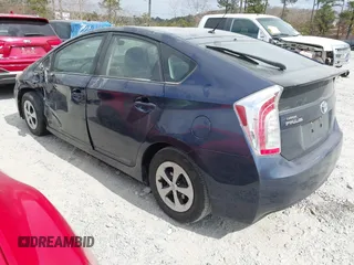 2013 Toyota Prius One with VIN JTDKN3DU8D1717206, listed as a IAAI auction lot 41723313 with 124,111 mi miles. Bid and sale history available at carsss.com. Image 3.