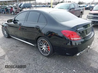 2016 Mercedes-Benz C 63 S AMG with VIN 55SWF8HB8GU118742, listed as a IAAI auction lot 41080786 with 128,170 mi miles and . Bid and sale history available at DreamBid. Image 3.
