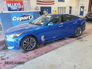 2018 Kia Stinger Premium with VIN KNAE25LA8J6021479, listed as a Copart auction lot 48129355 with 41,385 mi miles and Salvage Title. Bid and sale history available at carsss.com. Image 1.