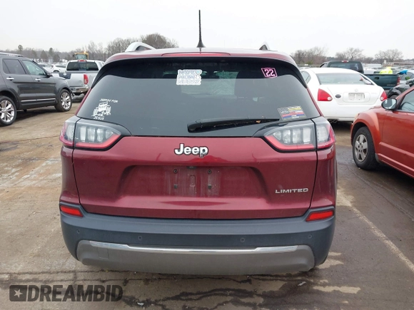 2020 Jeep Cherokee Limited with VIN 1C4PJLDB0LD570909, listed as a IAAI auction lot 41293813 with 61,492 mi miles. Bid and sale history available at carsss.com. Image 16.