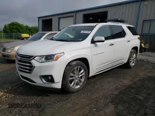 2018 Chevrolet Traverse High Country z VIN 1GNEVKKW6JJ214529, wystawiony jako Copart lot #59287195 z przebiegiem 118 317 mil mil oraz Szkoda całkowita • Salvage title. Historia ofert i sprzedaży dostępna na DreamBid. Obrazek 1.