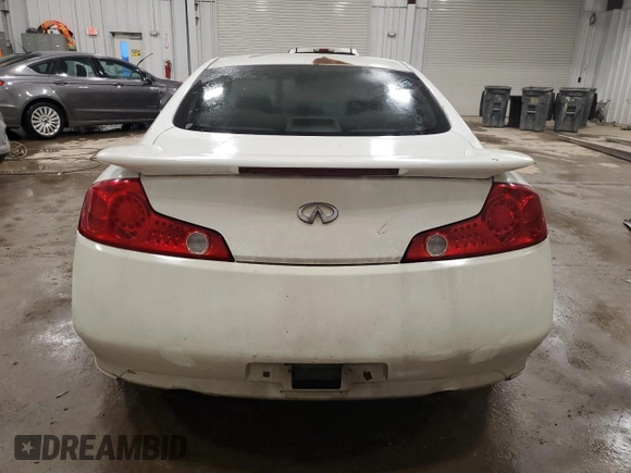 2005 Infiniti G35 Coupe with VIN JNKCV54EX5M407615, listed as a Copart auction lot 84186494 with 0 mi miles and Non Repairable. Bid and sale history available at carsss.com. Image 6.