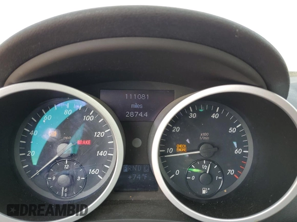2005 Mercedes-Benz SLK 230/320 with VIN WDBWK56F85F041220, listed as a Copart auction lot 76470624 with 111,081 mi miles and Salvage Title. Bid and sale history available at DreamBid. Image 9.