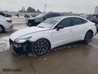 2021 Hyundai Sonata N Line with VIN 5NPEK4JC6MH106395, listed as a Copart auction lot 45508525 with 46,999 mi miles and Salvage Title. Bid and sale history available at carsss.com. Image 1.