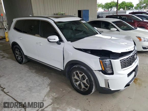 2020 Kia Telluride EX with VIN 5XYP34HCXLG047806, listed as a Copart auction lot 59591305 with 78,574 mi miles and Non repairable. Bid and sale history available at DreamBid. Image 4.