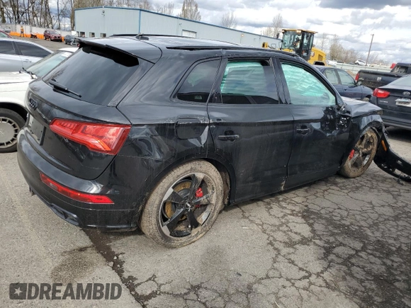 2019 Audi SQ5 Prestige with VIN WA1C4AFY3K2070890, listed as a Copart auction lot 49706185 with Not Provided miles and Salvage Title. Bid and sale history available at carsss.com. Image 3.