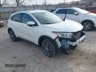 2022 Honda HR-V EX with VIN 3CZRU6H55NM767243, listed as a IAAI auction lot 41811186 with 33,445 mi miles. Bid and sale history available at carsss.com. Image 1.