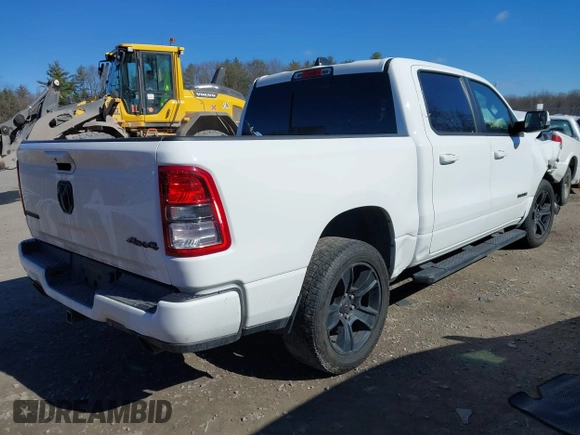 2020 Ram 1500 Big Horn with VIN 1C6SRFFTXLN183344, listed as a IAAI auction lot 41541202 with 71,072 mi miles. Bid and sale history available at carsss.com. Image 4.
