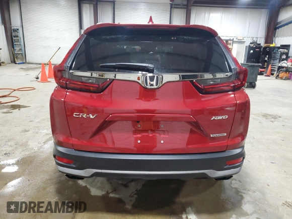 2022 Honda CR-V Touring with VIN 2HKRW2H96NH648893, listed as a Copart auction lot 51860245 with 5,057 mi miles and Salvage Title. Bid and sale history available at carsss.com. Image 6.