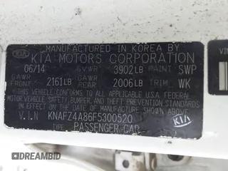 2015 Kia Forte EX with VIN KNAFZ4A86F5300520, listed as a IAAI auction lot 41473046 with 214,971 mi miles. Bid and sale history available at carsss.com. Image 9.