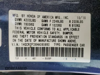 2017 Honda Accord Sedan LX with VIN 1HGCR2F3XHA085890, listed as a Copart auction lot 49334175 with 78,249 mi miles and Salvage Title. Bid and sale history available at carsss.com. Image 15.